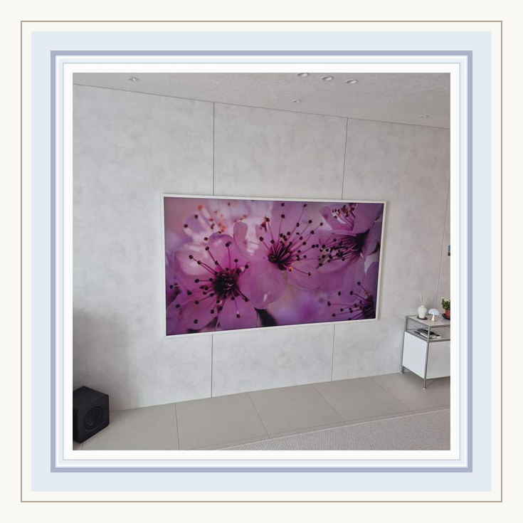 파주 운정 일산 덕이 전원선 숨김 시공 관련 설치 참고 사진 1 · 장치 통풍 공간과 콘센트 점검 편의성을 함께 확보하는 배치